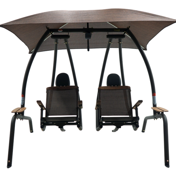 422SB Sunset Swing with dual recliners in Factory Mocha